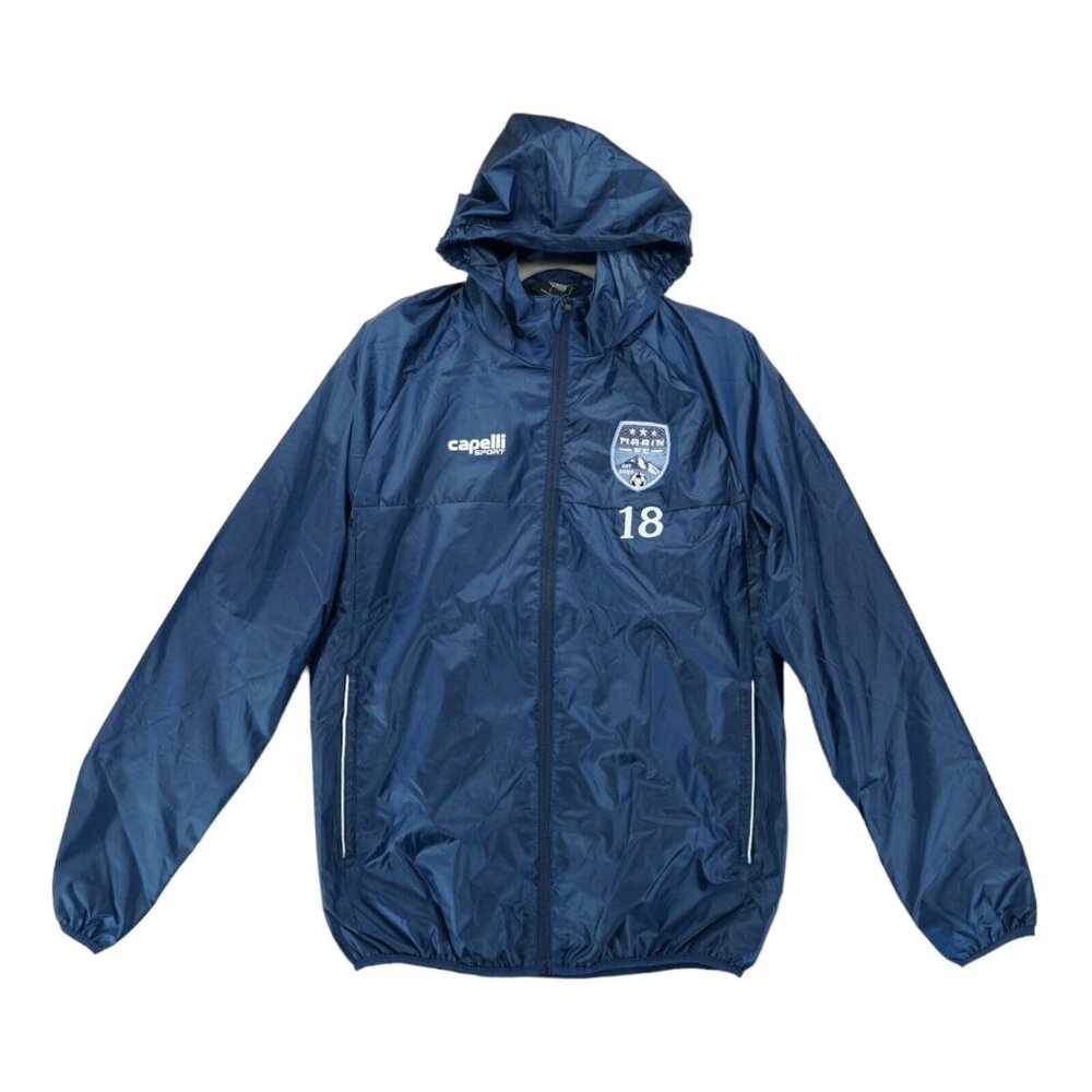 NWT Capelli Sports Basics All Weather Jacket Large Navy Marin FC Embroidered